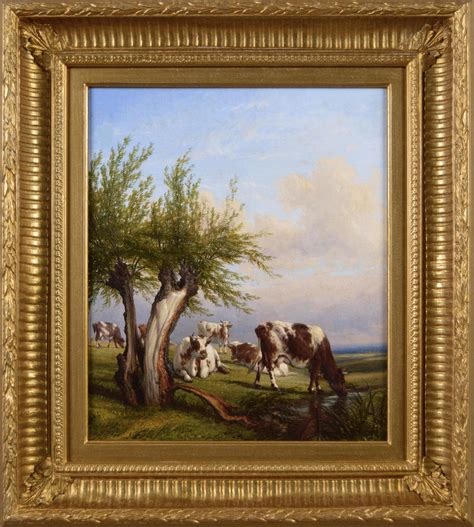 Thomas Baker Of Leamington 19th Century Landscape Oil Painting Of