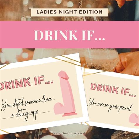 Bachelorette Party Drinking Game Ladies Night Ideas Dirty Drink If