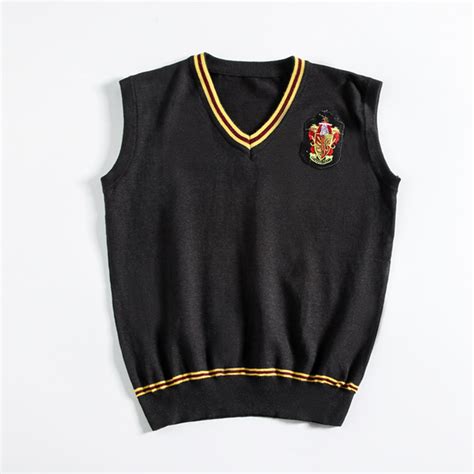 Harry Potter Warm Vest Sweater Winter Embroidery Waistcoat Uniform