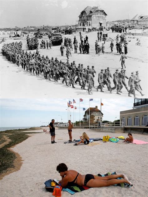 The Beaches Of Normandy In 1944 And 70 Years Later