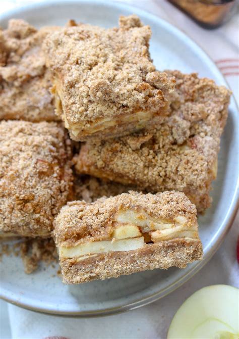 Healthy Apple Crumble Bars Nut Free Low Sugar High Fiber