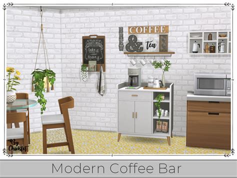 Modern Coffee Bar By Chicklet At Tsr Sims 4 Updates
