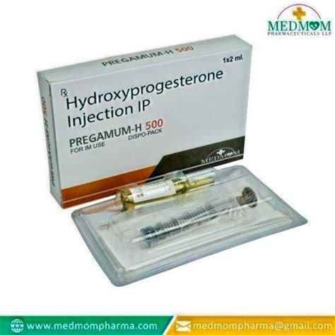 hydroxyprogesterone 500 mg injection packaging type vial packaging size 1 2ml at rs 325