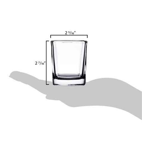 arcoroc 19188 2 5 oz square shot glass by arc cardinal 72 case