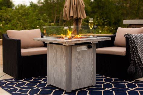 Barton Btu Outdoor Propane Gas Fire Pit Table Gas Firepit With