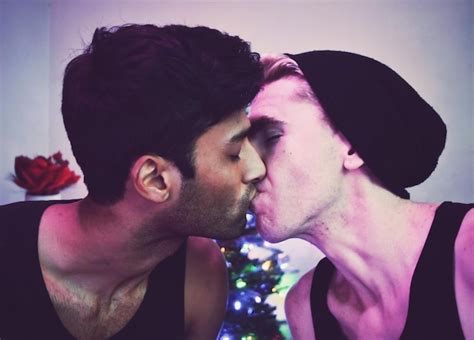 Premium Photo Close Up Of Gay Couple Kissing