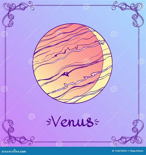 Venus Stylized Illustration Of Venus In The Hand Drawing Style Stock