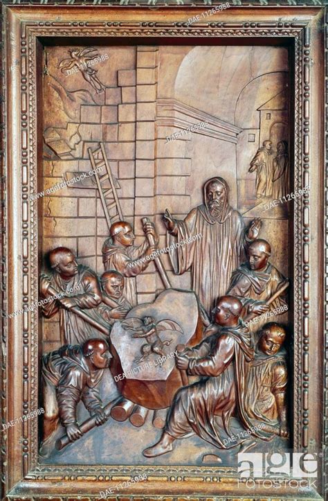 Panel From The Wooden Choir Of The Church Of St Victor Maurus By
