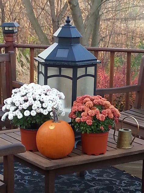 Fall Outdoor Decor On Deck Fall Outdoor Decor Fall Outdoor Decor