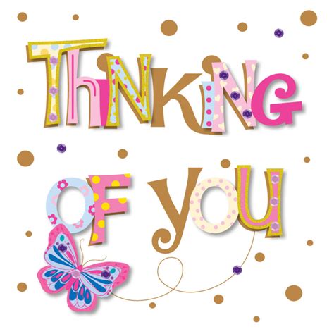 Pretty Thinking Of You Greeting Card Cards Love Kates