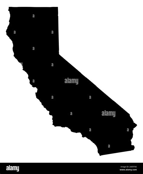California Map Silhouette Vector Illustration Eps 10 Stock Vector Image