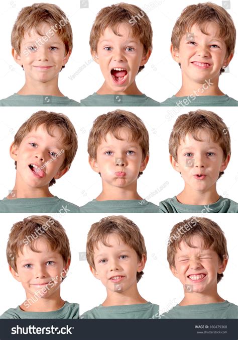 Little Boy Doing Facial Expressions Stock Photo 160479368 Shutterstock
