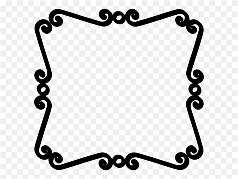 Damask Border Clip Art Square Border Clipart Flyclipart