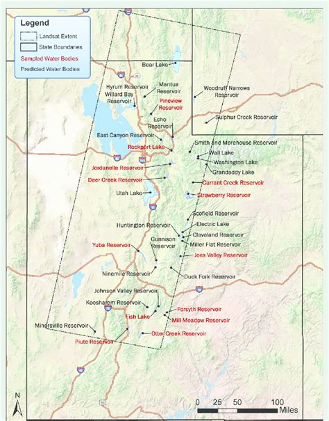 Map Of Utah Lakes And Reservoirs Zip Code Map