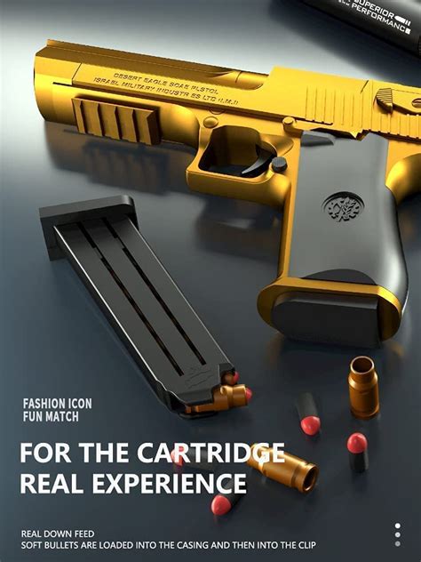 Buy Toy Gun Cool Fake Pistol Rubber Bullet Guns That Look Real Realistic Gun Pistol Ejecting