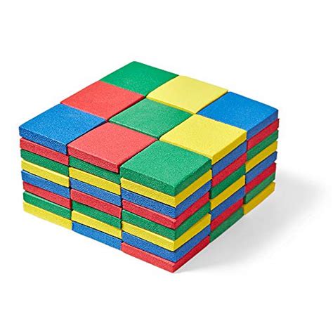 Hand2mind Foam Square Color Tiles Color Sorting Math Counters For