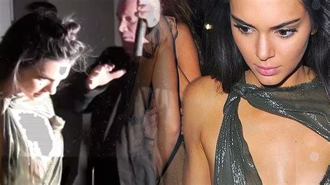 Kendall Jenner Flashes Her BUM In A See Through Dress As She Celebrates