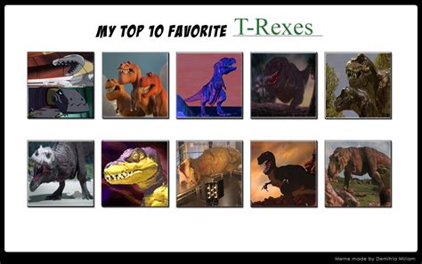 Top 10 T Rexes By Leviarex On Deviantart