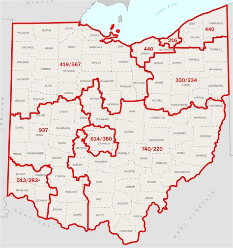 Area Code Map Of Ohio Images And Photos Finder