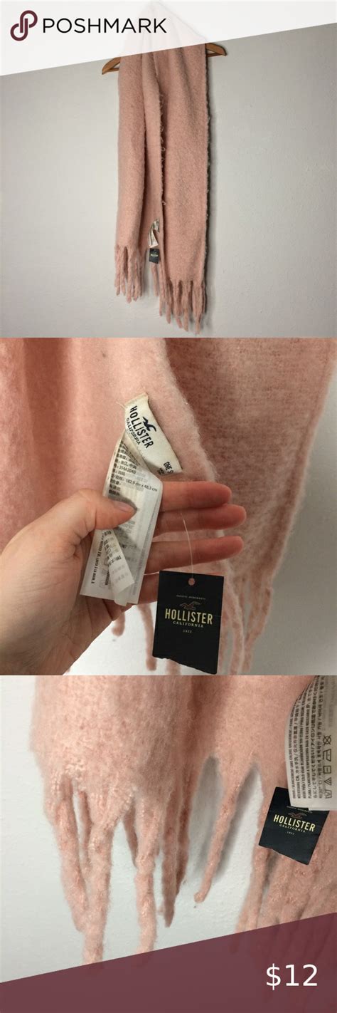 Nwt Hollister Pink Thick Chunky Long Fringed Scarf In 2020 Hollister