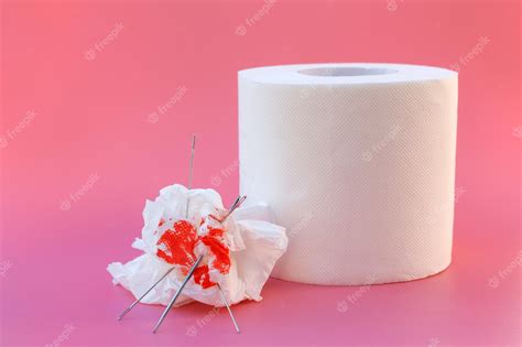 Premium Photo Toilet Paper And Blood Concept Of Hemorrhoid Treatment