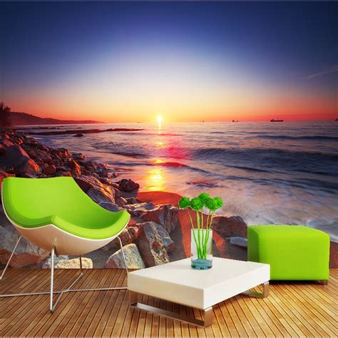 Custom Any Size Beautiful Sunset Beach Romantic Landscape
