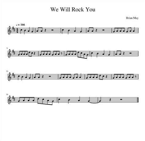 We Will Rock You Trumpet Sheet Music Etsy
