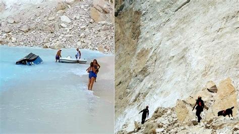 Tourists Describe Horrifying Moments Of Landslide At Navagio Beach In