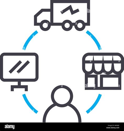 Management Of Logistics Linear Icon Concept Management Of Logistics