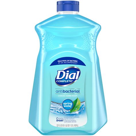 Dial Antibacterial Liquid Hand Soap Refill Spring Water 52 Ounce