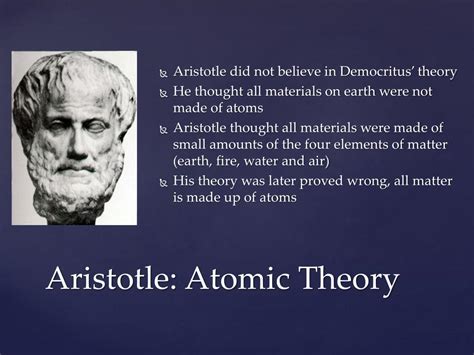 Ppt Aristotle And Democritus The Atomic Theory Powerpoint