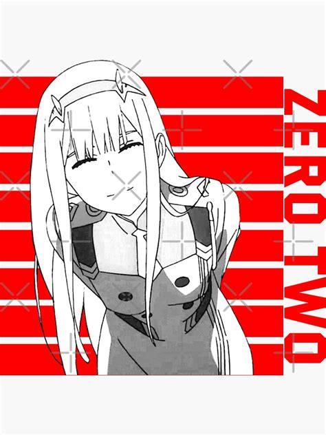 Pegatina Zero Two Darling In The Franxx Zero Two Smile Chica Anime