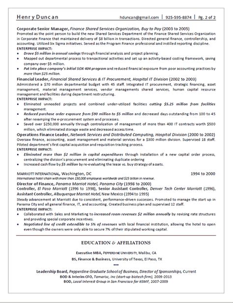 Expertise in designing and implementing systems to achieve financial discipline and improve the overall efficiency of the organisation. Director of Finance Resume Example
