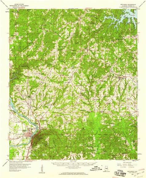 Wetumpka Alabama 1959 1960 Usgs Old Topo Map Reprint 15x15 Al Quad