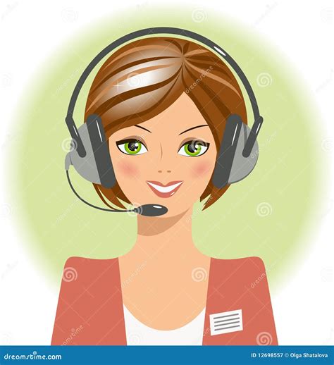 Dispatcher Stock Vector Illustration Of Beautiful Girl 12698557