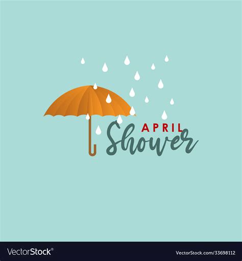 April Showers Bring May Flowers Template Design Vector Image