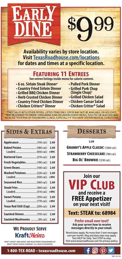 Texas Roadhouse Menu With Prices Updated November 2023