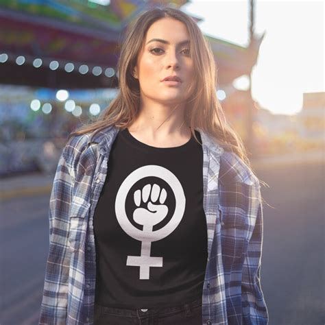 Feminist Resist Symbol Women S Crop Top Etsy