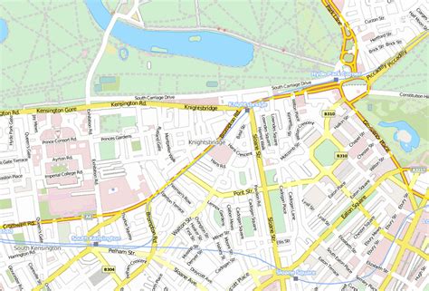 Harrods Stadtplan Mit Luftansicht Und Hotels Von London