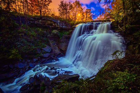 Ohio Waterfall Sunset Hdr Wallpaper 2048x1365 118289