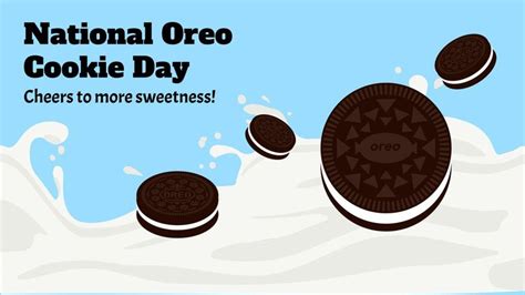 National Oreo Cookie Day Banner Background In Eps Illustrator 