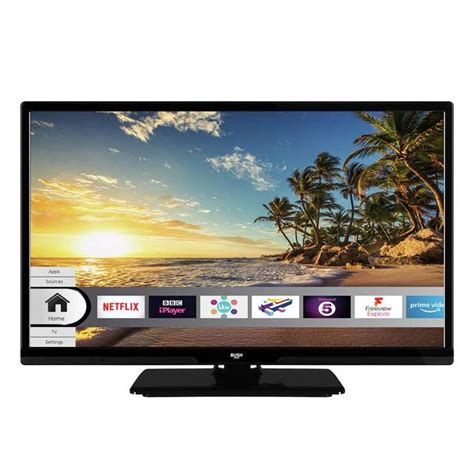 Bush DLED24HDSDVD 24 Inch Smart HD Ready LED TV DVD Combi Freeview Play Black | Electrical Deals