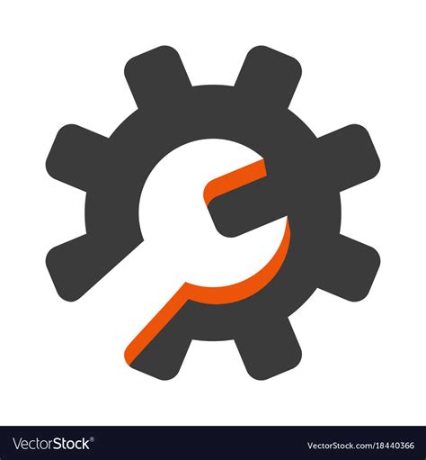 Wrench And Gear Icon Royalty Free Vector Image