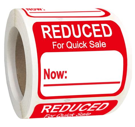 Buy Reduced Stickers Price Pricing Retail Labels 18 X 2 Grocery