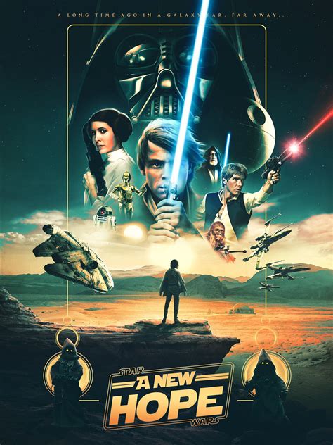 Star Wars A New Hope Poster By Nicolas Tetreault Abel Starwars