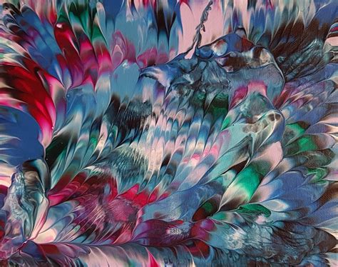 Alexandra Romano Sapphire Envy 10 X 8 Painting Acrylic On Canvas