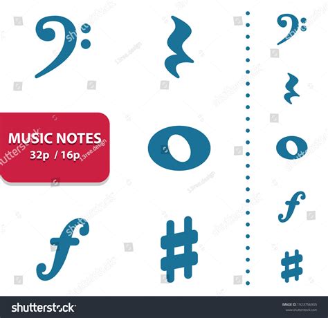 Vektor Stok Music Notes Musical Notes Music Icons Tanpa Royalti
