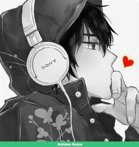 Cute Anime Boy Headphones