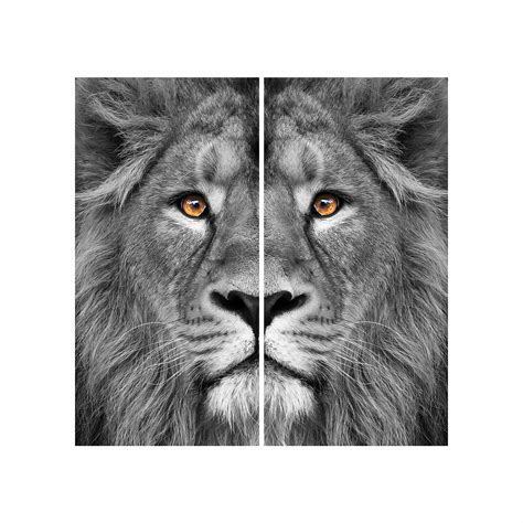 King Of The Jungle Lion Set Of 2 Large Scale Wall Art Touch Of