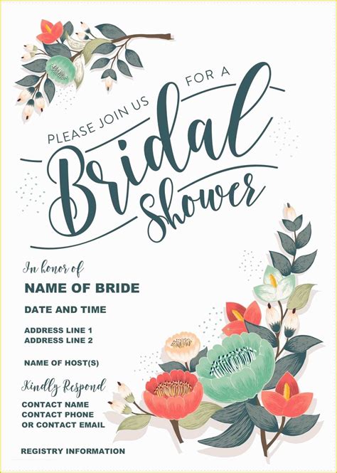 Free Bridal Shower Templates Of Our Gorgeous Printable Bridal Shower
